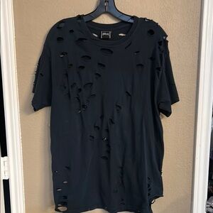 Kyle Distressed Black T-Shirt
